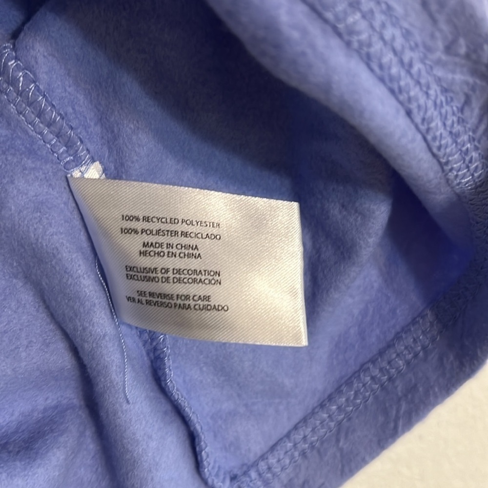 Eddie Bauer Polar Fleece Quarter Zip Embossed Geo Pale Iris NWT Sz XXL - Picture 7 of 9